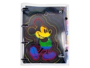 Fichário Universitário Cristal Mickey + 192 Folhas